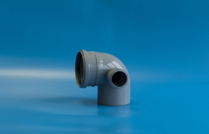 КОЛЕНО D=110 с отводом 50 правое Политэк (40)