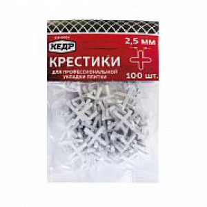 Крестики пластмассовые 2,5 мм Кедр 100 шт