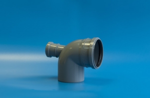 Отвод для внутренней канализации 110х90 с выходом 50 (фронтальный) Политэк