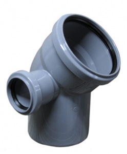 Отвод для внутренней канализации 110х45* с выходом 50 (левый)