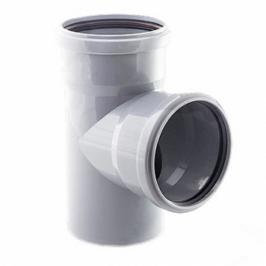 Тройник равнопроходной полипропиленовый (ПП) для внутренней канализации 110х110/87 Политэк