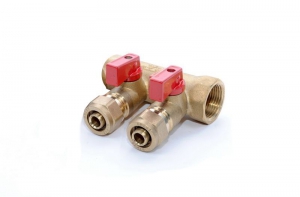 Коллектор  м/п 3/4 х 16 х 2 вых.(красный) Millennium